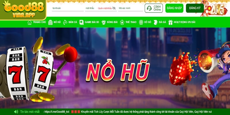 Nổ hũ Good88 là game đang được cộng đồng bet thủ săn đón